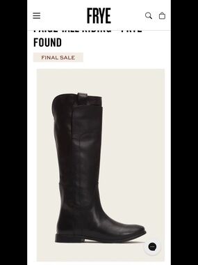 Frye Paige Tall Black Riding Leather Boots